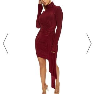 Wine Colored Mini Dress